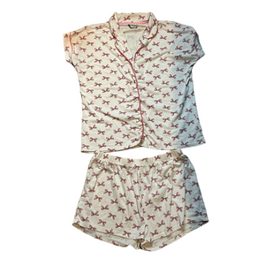 Hypnotic Women's Pink Bow Print Pajama Set